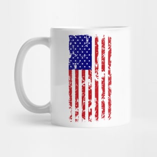 US Flag Distressed Mug